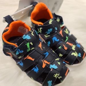 Carter's boys dinosaur sandles  sz 4 nwt